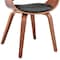 Armen Living Adalyn Black Faux Leather and Walnut Wood Dining Room Accent Chair LCADCHWABL - alternate 10